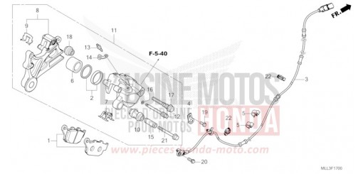 REAR BRAKE CALIPER CB1000SPS de 2025